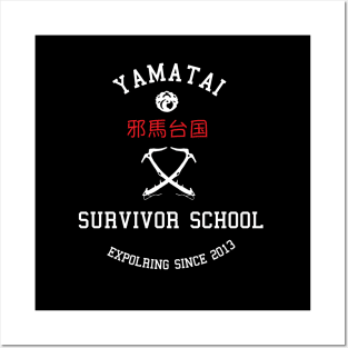 Yamatai Survivor School (White) Posters and Art